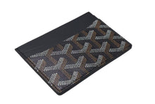 Load image into Gallery viewer, 新品未使用品 GOYARD ゴヤール サンシュルピス カードケース キャンバス レザー ブラック 中古 4c073440
