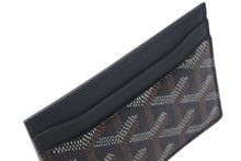 Load image into Gallery viewer, 新品未使用品 GOYARD ゴヤール サンシュルピス カードケース キャンバス レザー ブラック 中古 4c073440