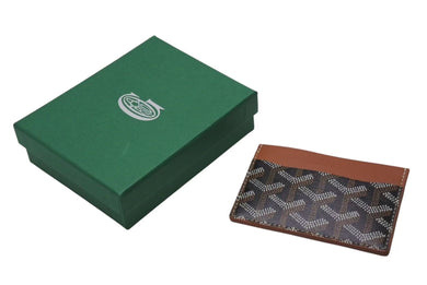 新品未使用品 GOYARD ゴヤール サンシュルピス カードケース キャンバス レザー ブラウン 中古 4c073441