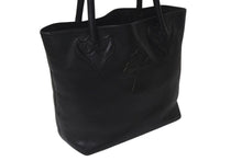 Load image into Gallery viewer, 極美品 CHROME HEARTS クロムハーツ FSトートバッグ セメタリークロスパッチ レザー シルバー925 ブラック 中古 4c073443