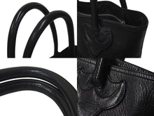 Load image into Gallery viewer, 極美品 CHROME HEARTS クロムハーツ FSトートバッグ セメタリークロスパッチ レザー シルバー925 ブラック 中古 4c073443