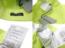 Load image into Gallery viewer, 極美品 BALENCIAGA バレンシアガ 24SS サッカー 刺繍 ロゴ キャップ イエロー ブラック 778787 コットン 帽子 小物 サイズS 中古 4c073448