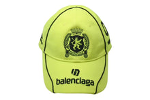 Load image into Gallery viewer, 極美品 BALENCIAGA バレンシアガ 24SS サッカー 刺繍 ロゴ キャップ イエロー ブラック 778787 コットン 帽子 小物 サイズS 中古 4c073448