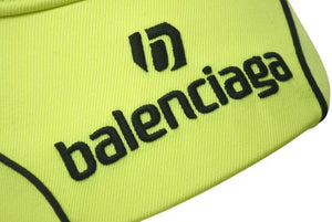 極美品 BALENCIAGA バレンシアガ 24SS サッカー 刺繍 ロゴ キャップ イエロー ブラック 778787 コットン 帽子 小物 サイズS 中古 4c073448