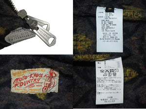 未使用 KAPITAL キャピタル 14oz モトクロスボーンジャケット KR2402LJ06 ブラック ホワイト シルバー金具 中古 サイズL 4c073449 