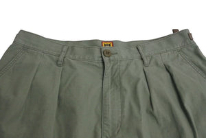 極美品 HUMAN MADE ヒューマンメード カーゴ ショート パンツ カーキ ロゴ ショーツ 半ズボン コットン サイズL 中古 4c073451