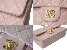 Load image into Gallery viewer, CHANEL シャネル マトラッセ23 Wフラップ チェーン ショルダーバッグ ラムスキン 2番台 ピンク ゴールド金具 美品 中古 4c073453