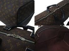 Load image into Gallery viewer, 極美品 LOUIS VUITTON ルイヴィトン キーポルバンドリエール55 ボストンバッグ M56714 モノグラムマカサー ブラック 中古 4c073457