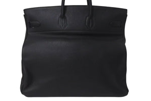 新品同様 HERMES エルメス ハンドバッグ オータクロア50 トゴ ブラック シルバー金具 ◻︎I刻印 中古 4c073460