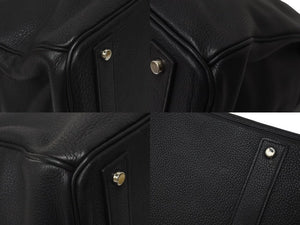 新品同様 HERMES エルメス ハンドバッグ オータクロア50 トゴ ブラック シルバー金具 ◻︎I刻印 中古 4c073460