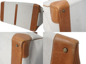 HERMES エルメス Hac オータクロア55 ハンドバッグ トワルアッシュ バレニア ゴールド金具 ○X刻印 美品 中古 4c073461