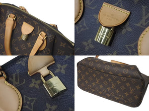極美品 LOUIS VUITTON ルイ ヴィトン リボリーPM 2WAY ハンドバッグ M44543 モノグラムキャンバス ブラウン 中古 4c073463
