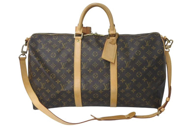 LOUIS VUITTON ルイヴィトン キーポルバンドリエール50 ボストンバッグ M41416 モノグラムキャンバス ブラウン 美品 中古 4c073469