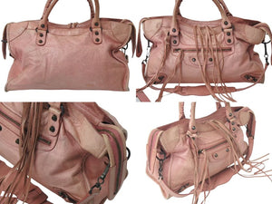 BALENCIAGA バレンシアガ ザ シティ 2WAY ハンドバッグ ピンク レザー 115748 ショルダーバッグ 良品 中古 4c073470