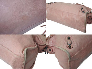 BALENCIAGA バレンシアガ ザ シティ 2WAY ハンドバッグ ピンク レザー 115748 ショルダーバッグ 良品 中古 4c073470
