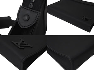 LOUIS VUITTON ルイヴィトン テイクオフ メッセンジャー PM ショルダーバッグ M24769 LVアエログラム ブラック 美品 中古 4c073480