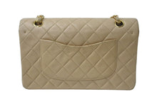 Load image into Gallery viewer, CHANEL シャネル マトラッセ25 Wフラップ Wチェーンショルダーバッグ 2番台 ココマーク ラムスキン ベージュ ゴールド金具 美品 中古 4c073483