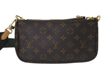 画像をギャラリービューアに読み込む, 極美品 LOUIS VUITTON ルイヴィトン ミュルティポシェット アクセソワール カーキ ショルダーバッグ モノグラム M44813 中古 4c073485