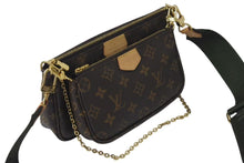 画像をギャラリービューアに読み込む, 極美品 LOUIS VUITTON ルイヴィトン ミュルティポシェット アクセソワール カーキ ショルダーバッグ モノグラム M44813 中古 4c073485