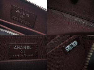 CHANEL シャネル マトラッセ コインケース ランダム番台 フランス製 キャビアスキン ブラック シルバー金具 美品 中古 4c073488