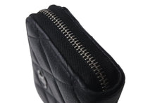 Load image into Gallery viewer, CHANEL シャネル マトラッセ コインケース ランダム番台 フランス製 キャビアスキン ブラック シルバー金具 美品 中古 4c073488