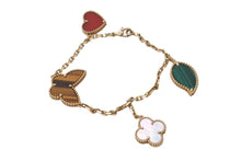 Load image into Gallery viewer, Van Cleef &amp; Arpels ヴァンクリーフ＆アーペル ラッキー アルハンブラ ブレスレット 4モチーフ VCARD79600 18K 重量約12.4g 美品 中古 4c073499