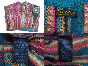 KAPITAL キャピタル 7G KNIT VIRGIN MARY GAUDY バージンマリア ガウディ フリーサイズ マルチカラー 美品 中古 4c073500