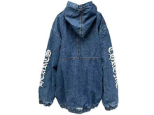 Load image into Gallery viewer, 新品未使用 CHROME HEARTS クロムハーツ ハーフジップ デニム アノラックパーカー インディゴ Lサイズ 中古 4c073517