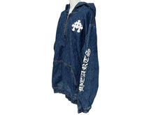Load image into Gallery viewer, 新品未使用 CHROME HEARTS クロムハーツ ハーフジップ デニム アノラックパーカー インディゴ Lサイズ 中古 4c073517