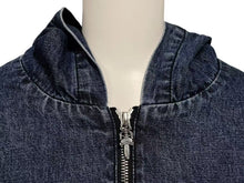 Load image into Gallery viewer, 新品未使用 CHROME HEARTS クロムハーツ ハーフジップ デニム アノラックパーカー インディゴ Lサイズ 中古 4c073517