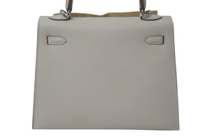 新品未使用 HERMES エルメス ケリー25 W刻印 2024年購入品 ヴォーエプソン ナタ シルバー金具 外縫 中古 4c073519