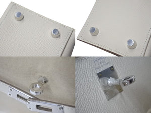 新品未使用 HERMES エルメス ケリー25 W刻印 2024年購入品 ヴォーエプソン ナタ シルバー金具 外縫 中古 4c073519
