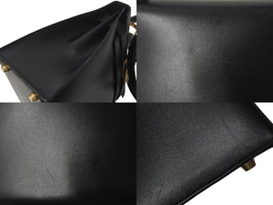 新品同様 HERMES エルメス ケリー28 外縫い ブラック ◻︎F刻印 カーフスキン ゴールド金具 V金具 ハンドバッグ 中古 4c073520