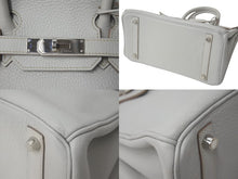 Load image into Gallery viewer, 極美品 HERMES エルメス BIRKIN バーキン30 パールグレー トゴ シルバー金具 □Q刻印 中古 4c073521