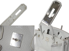 Load image into Gallery viewer, 極美品 HERMES エルメス BIRKIN バーキン30 パールグレー トゴ シルバー金具 □Q刻印 中古 4c073521