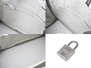 極美品 HERMES エルメス BIRKIN バーキン30 パールグレー トゴ シルバー金具 □Q刻印 中古 4c073521