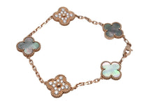 Load image into Gallery viewer, 新品同様 Van Cleef &amp; Arpels ヴァンクリーフ＆アーペル ヴィンテージ アルハンブラ ブレスレット 5モチーフ VCARP2R100 中古 4c073525