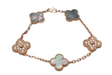 Load image into Gallery viewer, 新品同様 Van Cleef &amp; Arpels ヴァンクリーフ＆アーペル ヴィンテージ アルハンブラ ブレスレット 5モチーフ VCARP2R100 中古 4c073525