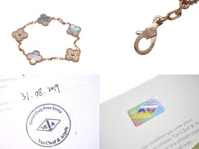 Load image into Gallery viewer, 新品同様 Van Cleef &amp; Arpels ヴァンクリーフ＆アーペル ヴィンテージ アルハンブラ ブレスレット 5モチーフ 18K ローズ ゴールド ダイヤモンド マザー オブ パール VCARP2R100 中古 4c073526