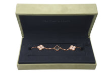Load image into Gallery viewer, 新品同様 Van Cleef &amp; Arpels ヴァンクリーフ＆アーペル ヴィンテージ アルハンブラ ブレスレット 5モチーフ 18K ローズ ゴールド ダイヤモンド マザー オブ パール VCARP2R100 中古 4c073526