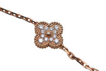 Load image into Gallery viewer, 新品同様 Van Cleef &amp; Arpels ヴァンクリーフ＆アーペル ヴィンテージ アルハンブラ ブレスレット 5モチーフ 18K ローズ ゴールド ダイヤモンド マザー オブ パール VCARP2R100 中古 4c073526