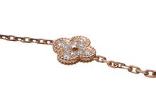 Load image into Gallery viewer, 新品同様 Van Cleef &amp; Arpels ヴァンクリーフ＆アーペル ヴィンテージ アルハンブラ ブレスレット 5モチーフ 18K ローズ ゴールド ダイヤモンド マザー オブ パール VCARP2R100 中古 4c073526