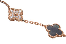 Load image into Gallery viewer, 新品同様 Van Cleef &amp; Arpels ヴァンクリーフ＆アーペル ヴィンテージ アルハンブラ ブレスレット 5モチーフ 18K ローズ ゴールド ダイヤモンド マザー オブ パール VCARP2R100 中古 4c073526