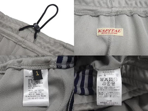未使用 KAPITAL キャピタル スタントマンウーマン スーパーバギーストライプバナーパンツ K2410LP073 サイズ1 グレー系 中古 4c073539 