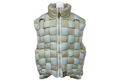 KAPITAL キャピタル Nylon Keel Weaving Vest ナイロンキールウィービングリバーシブルベスト カーキ グリーン サイズ4 美品 中古 4c073540