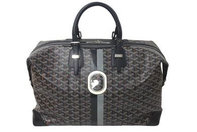 極美品 GOYARD ゴヤール ボストンバッグ バックボーイング45 スヌーピーコラボ 高島屋限定 ブラック ロゴ 中古 4c073543