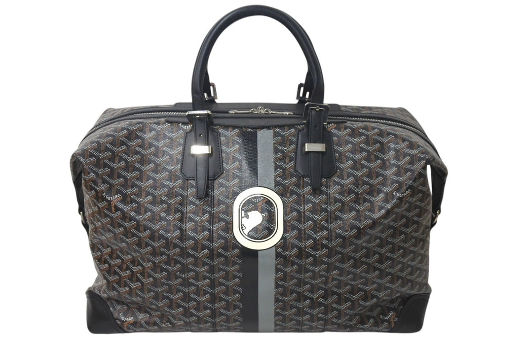極美品 GOYARD ゴヤール ボストンバッグ バックボーイング45 スヌーピーコラボ 高島屋限定 ブラック ロゴ 中古 4c073543