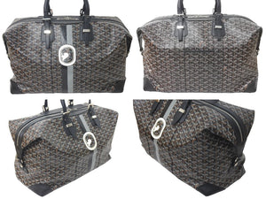 極美品 GOYARD ゴヤール ボストンバッグ バックボーイング45 スヌーピーコラボ 高島屋限定 ブラック ロゴ 中古 4c073543