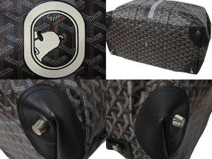 極美品 GOYARD ゴヤール ボストンバッグ バックボーイング45 スヌーピーコラボ 高島屋限定 ブラック ロゴ 中古 4c073543