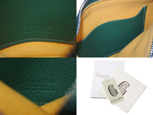 Load image into Gallery viewer, 新品同様 GOYARD ゴヤール セナ ミニ ポーチ SENAT2MINTY09CL09P レザー PVC グリーン ヘリンボーン 中古 4c073545